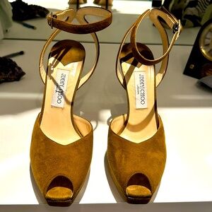 Jimmy Choo Brown Suede Ankle Strap